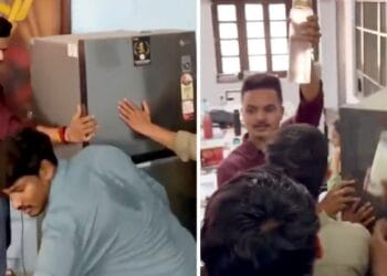 भीषण गर्मी में पानी की किल्लत… छात्रों का फूटा गुस्सा, HOD का फ्रिज उठा ले गए युवा नेता