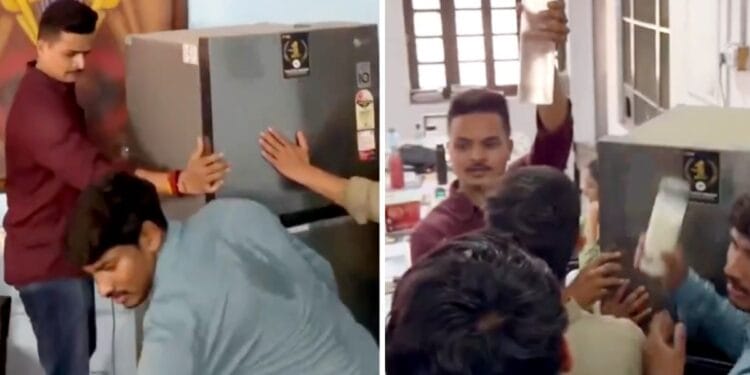 भीषण गर्मी में पानी की किल्लत… छात्रों का फूटा गुस्सा, HOD का फ्रिज उठा ले गए युवा नेता