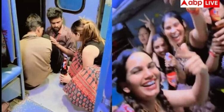 सिस्टम है भाई सिस्टम… चलती ट्रेन में पापा की परियों ने की बीयर पार्टी, वायरल हो रहा वीडियो