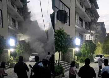 साकेत बिल्डिंग हादसे का VIDEO आया सामने, देखते ही देखते भरभराकर गिरी 5 मंजिला इमारत, 4 की मौत