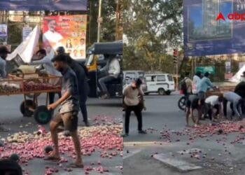 सड़क पर बिखर गई गरीब की सब्जियां… मदद के लिए दौड़े लोग, वायरल हुआ वीडियो