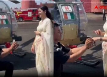 आर्मी कैप्टन ने हेलीकॉप्टर के सामने घुटने पर बैठ किया गर्लफ्रेंड को प्रपोज, दिल जीत लेगा वीडियो